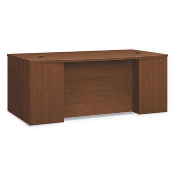 HON® Foundation Breakfront Desk Shell Bow Front, 72" X 42" X 29", Shaker Cherry freeshipping - TVN Wholesale